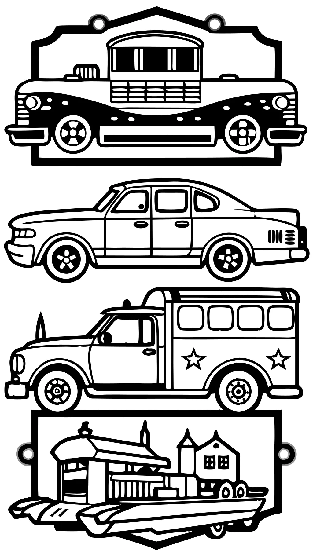 coloring pages cars and trucks